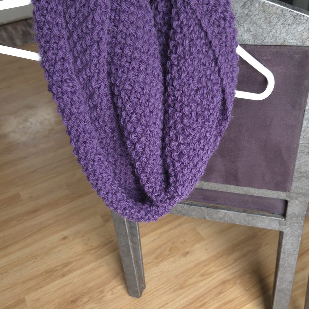 Vanity Purple Knit Scarf